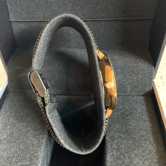 NIB SO&CO Black and Gold Discontinued Madison Watch, Stainless Steel Mesh Band - Picture 12 of 14